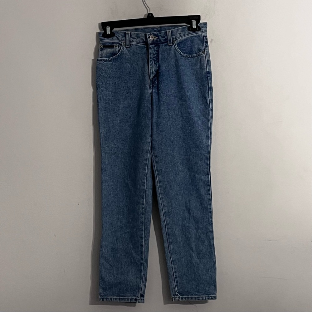 New York & Company High-Rise Straight Leg Jeans - Medium Blue